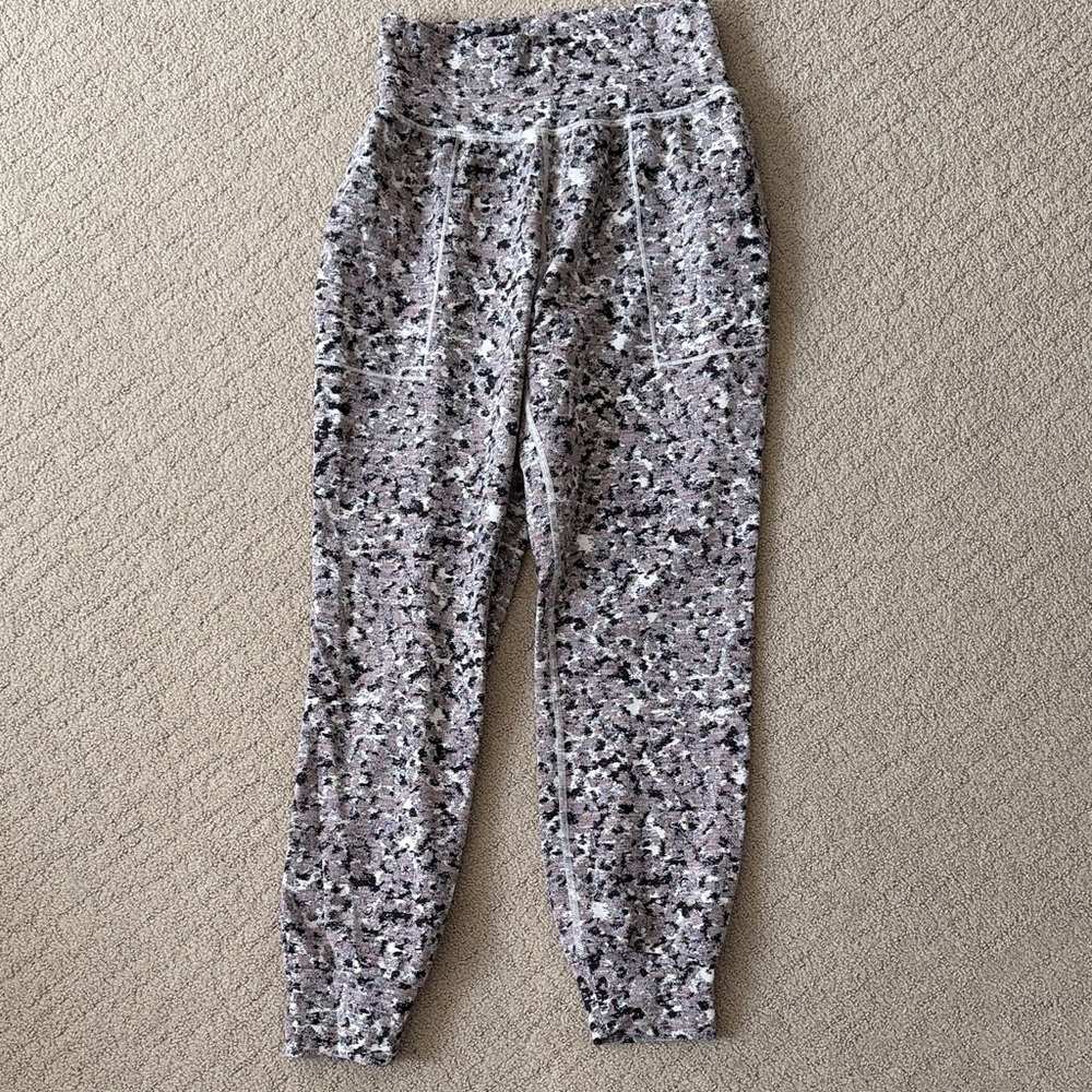 Athleta Black and White Patterned Joggers